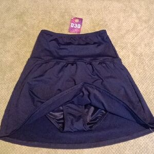 Lands' End Navy Skater Active Skirt with Built-In Shorts